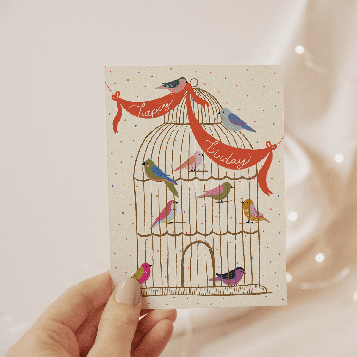 Happy Birday Card - Twirls + Twigs