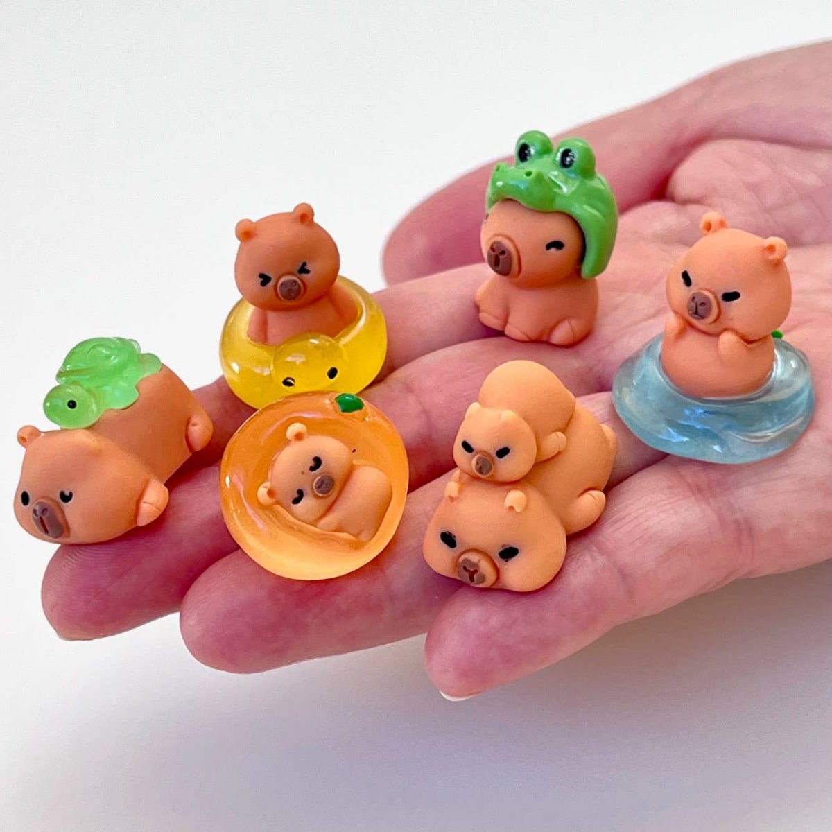 Cute Capybara Miniature Figurines - Twirls + Twigs