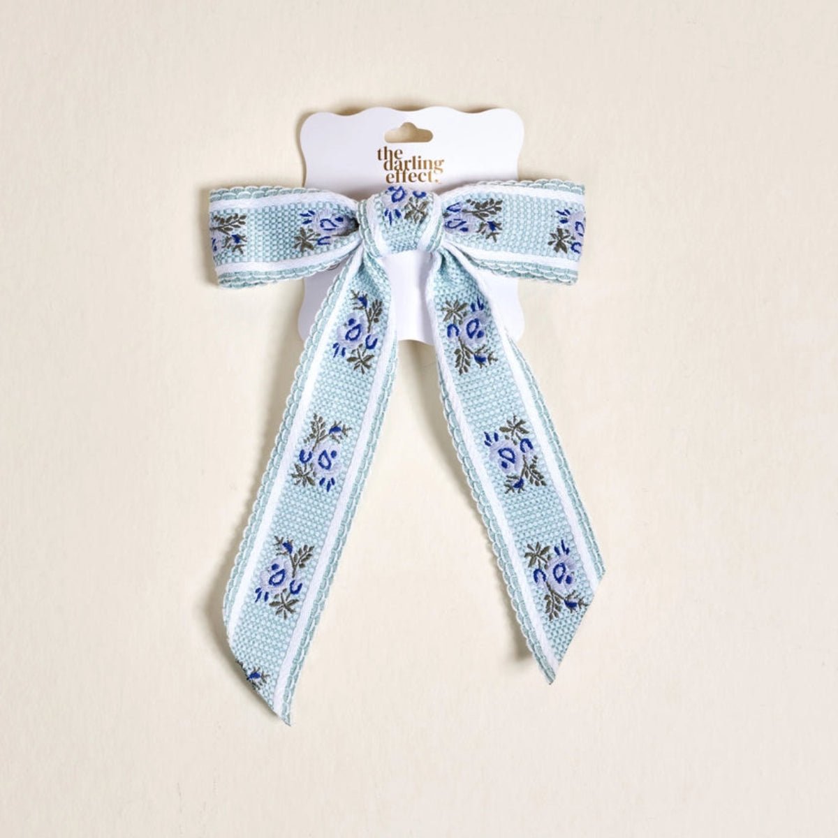 Heirloom Rosette Hair Bow-Blue - Twirls + Twigs