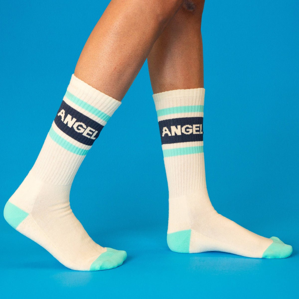 Angel Gym Crew Socks - Twirls + Twigs
