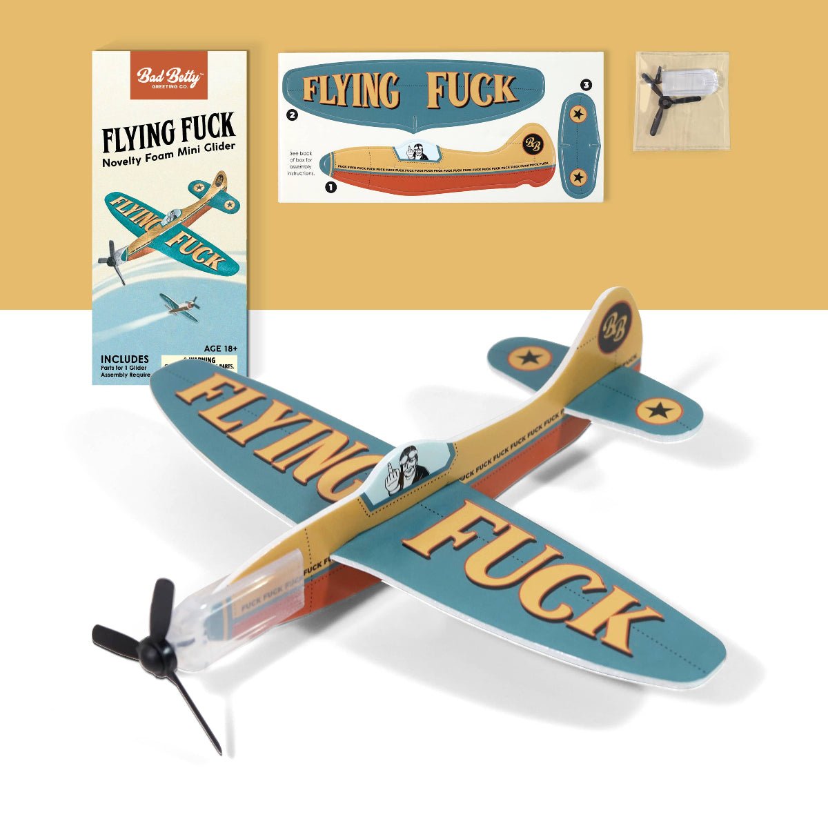 Novelty Toy Foam Glider Flying Fuck - Twirls + Twigs