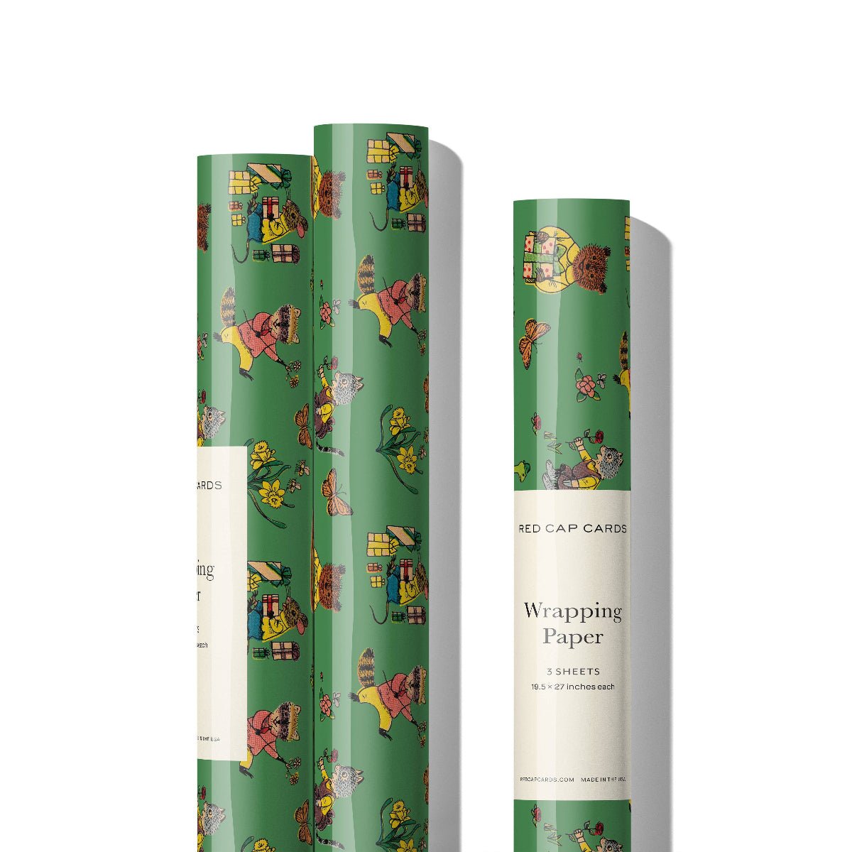 Richard Scarry Critter Wishes Wrapping Paper: Roll of 3 Sheets - Twirls + Twigs