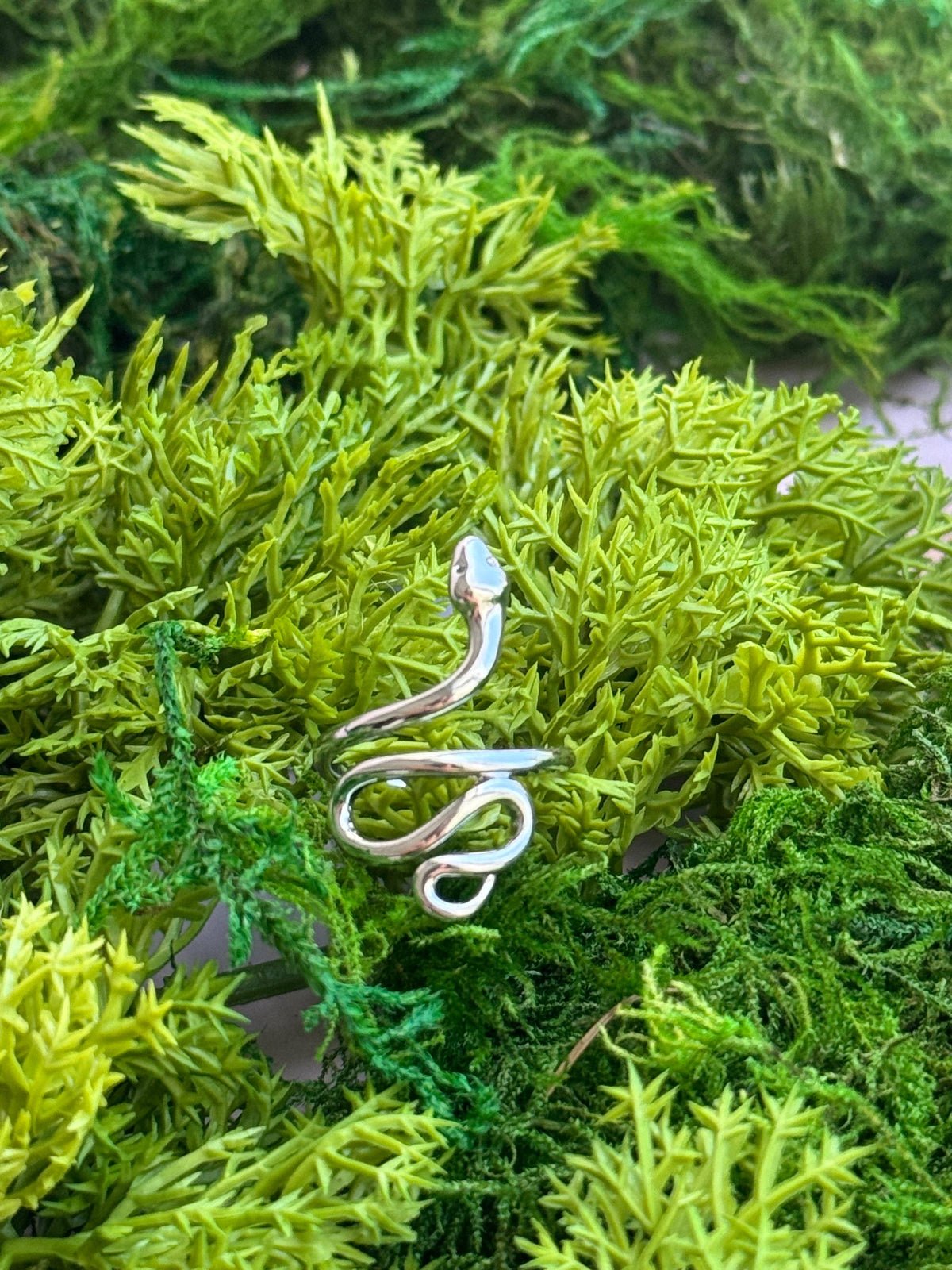 Snake Ring (Gold + Silver): Silver - Twirls + Twigs