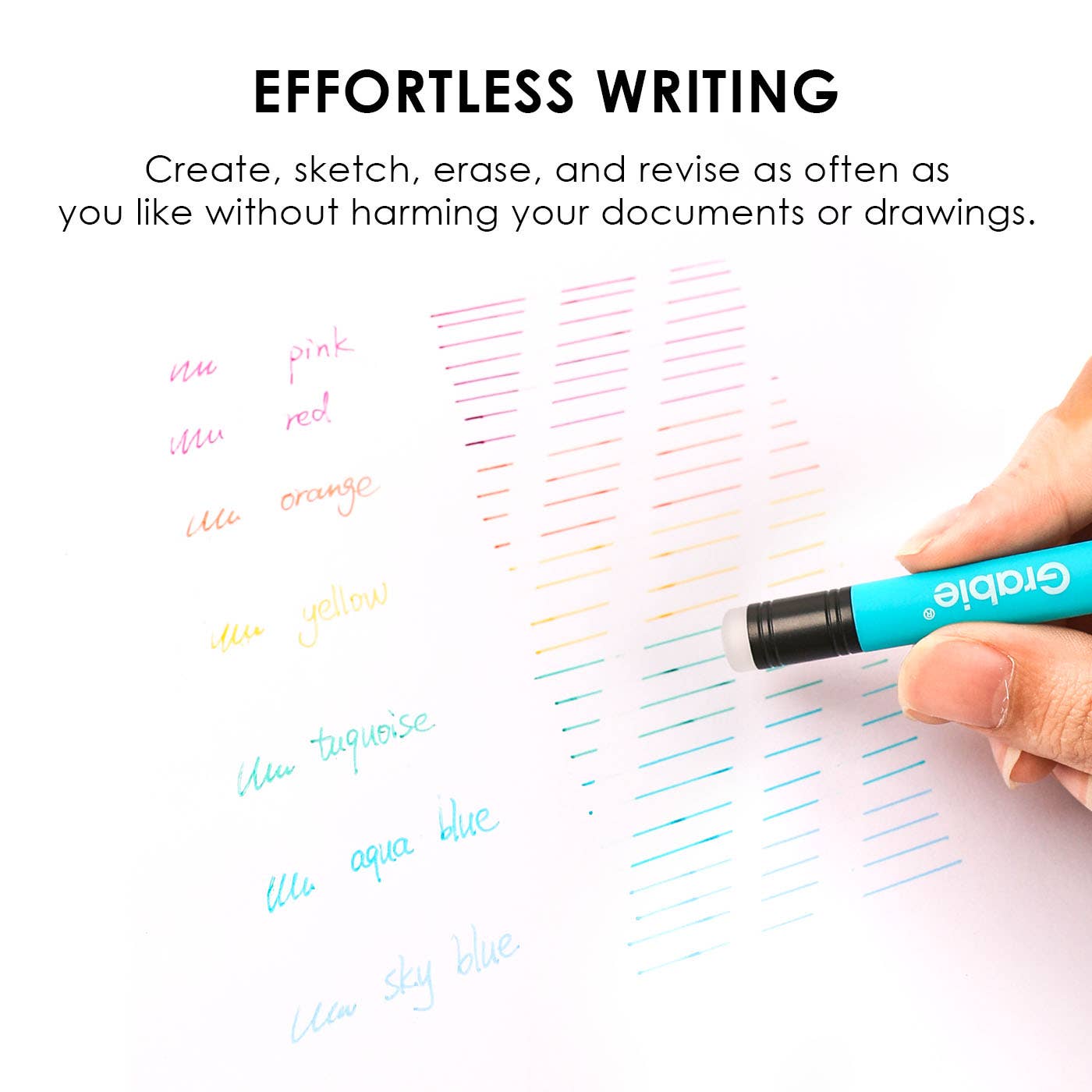 Medium Point Erasable Gel Pen Set: Whimsical Whirls of 9 - Twirls + Twigs