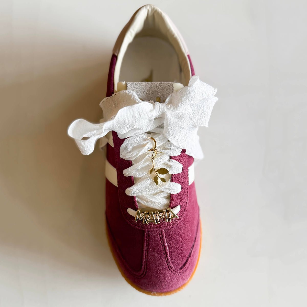 Shoe Charms and Lace Sets Sneaker Charm Sets: Mama Lace Charm Set/ White Laces - Twirls + Twigs