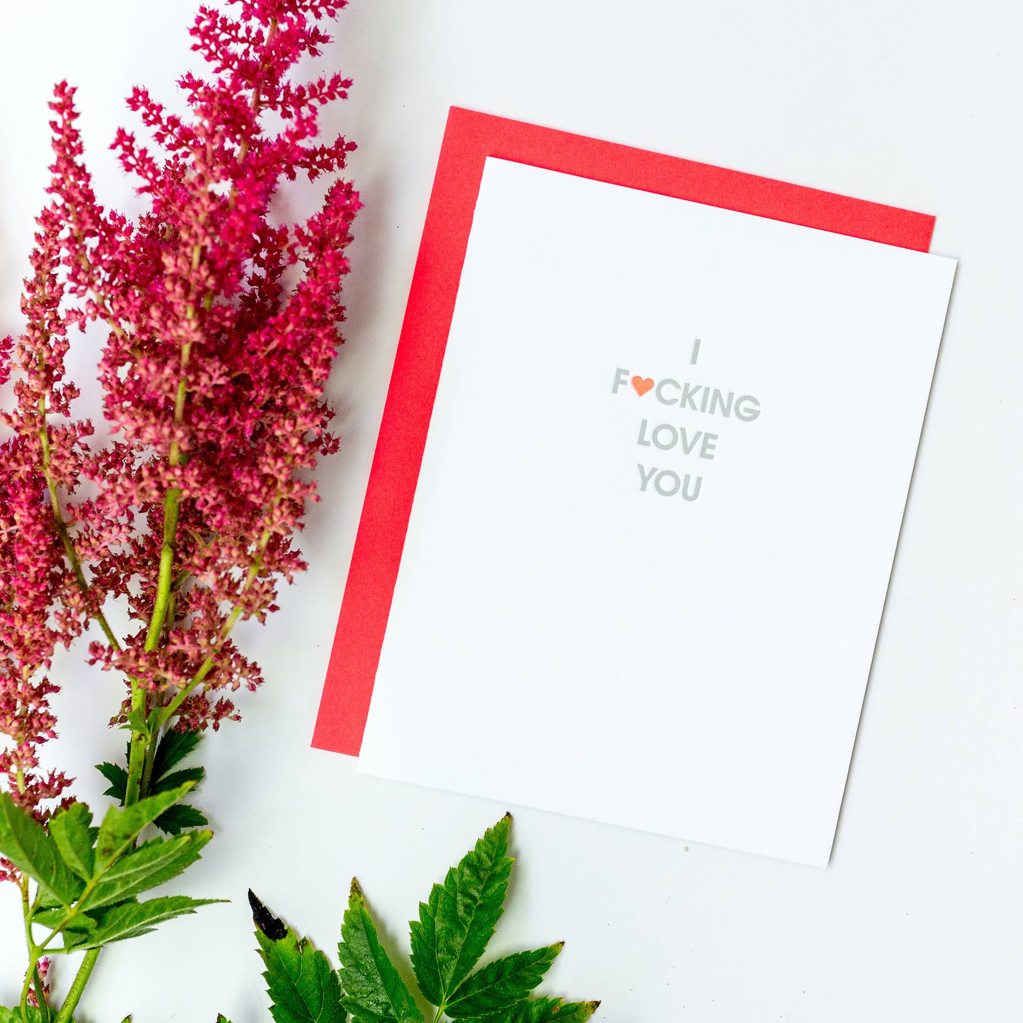 I Fucking Love You - Love Letterpress Card - Twirls + Twigs
