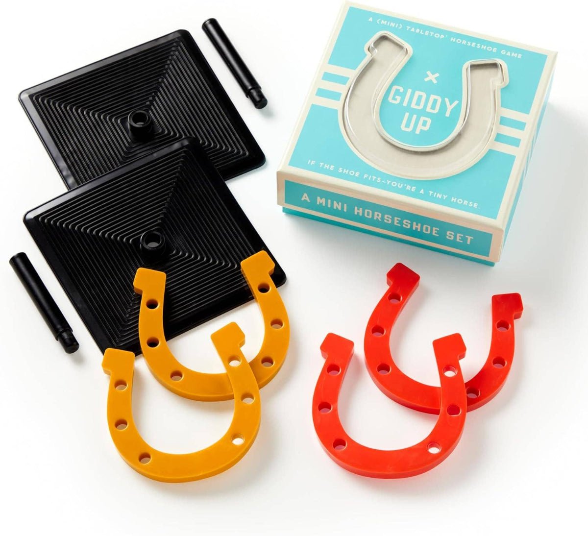 Brass Monkey Giddy Up Tabletop Horseshoes Game - Twirls + Twigs