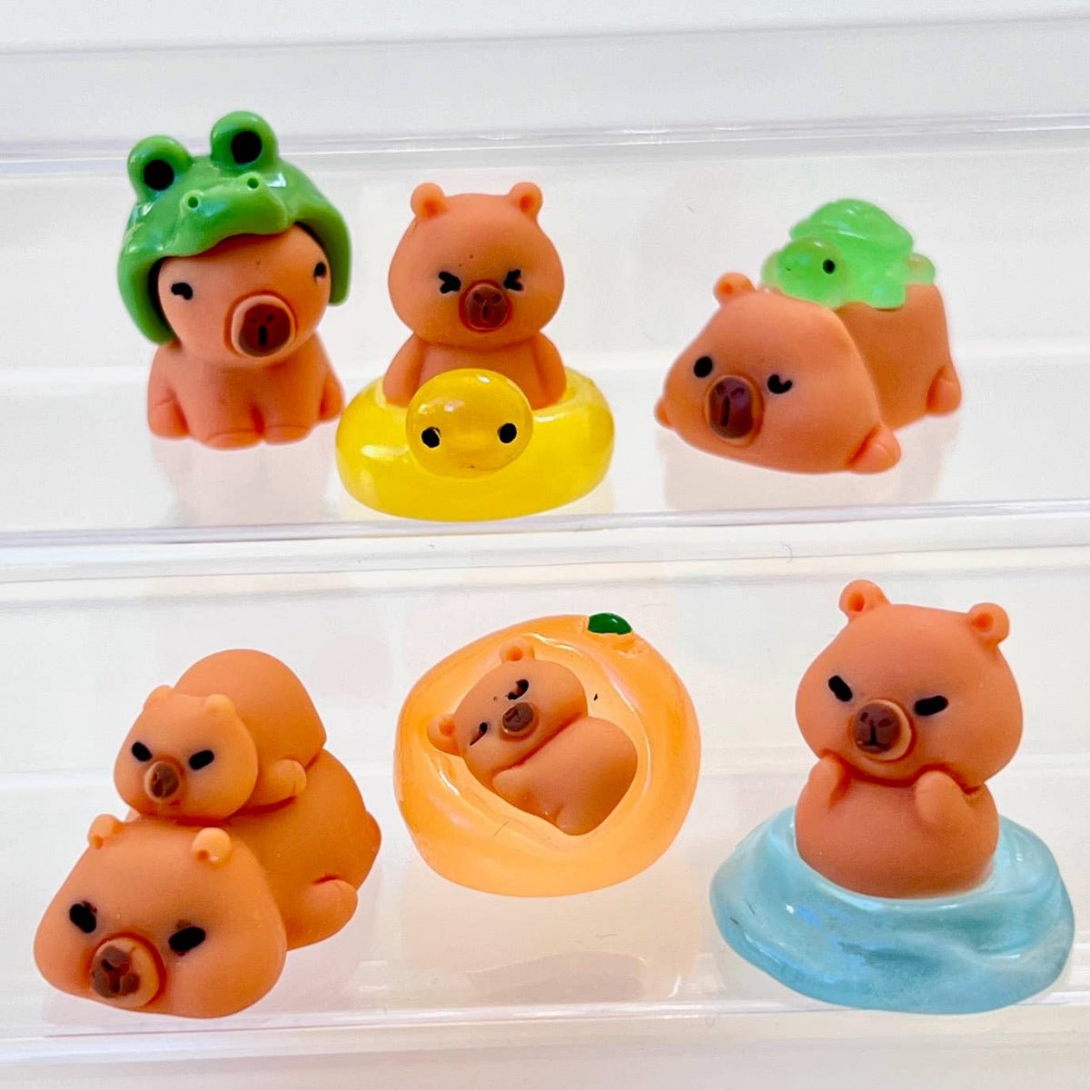 Cute Capybara Miniature Figurines - Twirls + Twigs