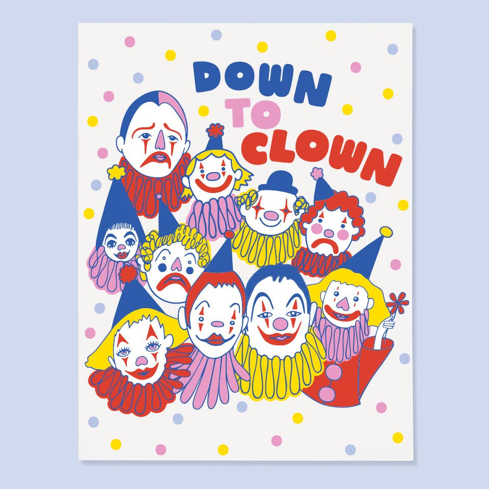 Down to Clown Card - Twirls + Twigs