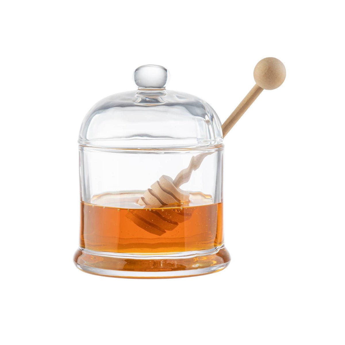 Honey Dipper Set, Includes Glass Jar & Wood Dipper - Twirls + Twigs