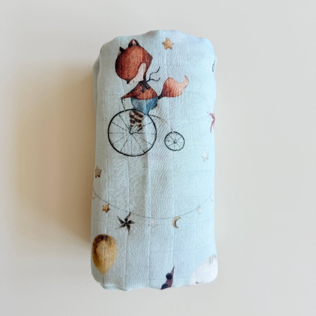 Bamboo Muslin Swaddle Blanket (Circus) - Twirls + Twigs