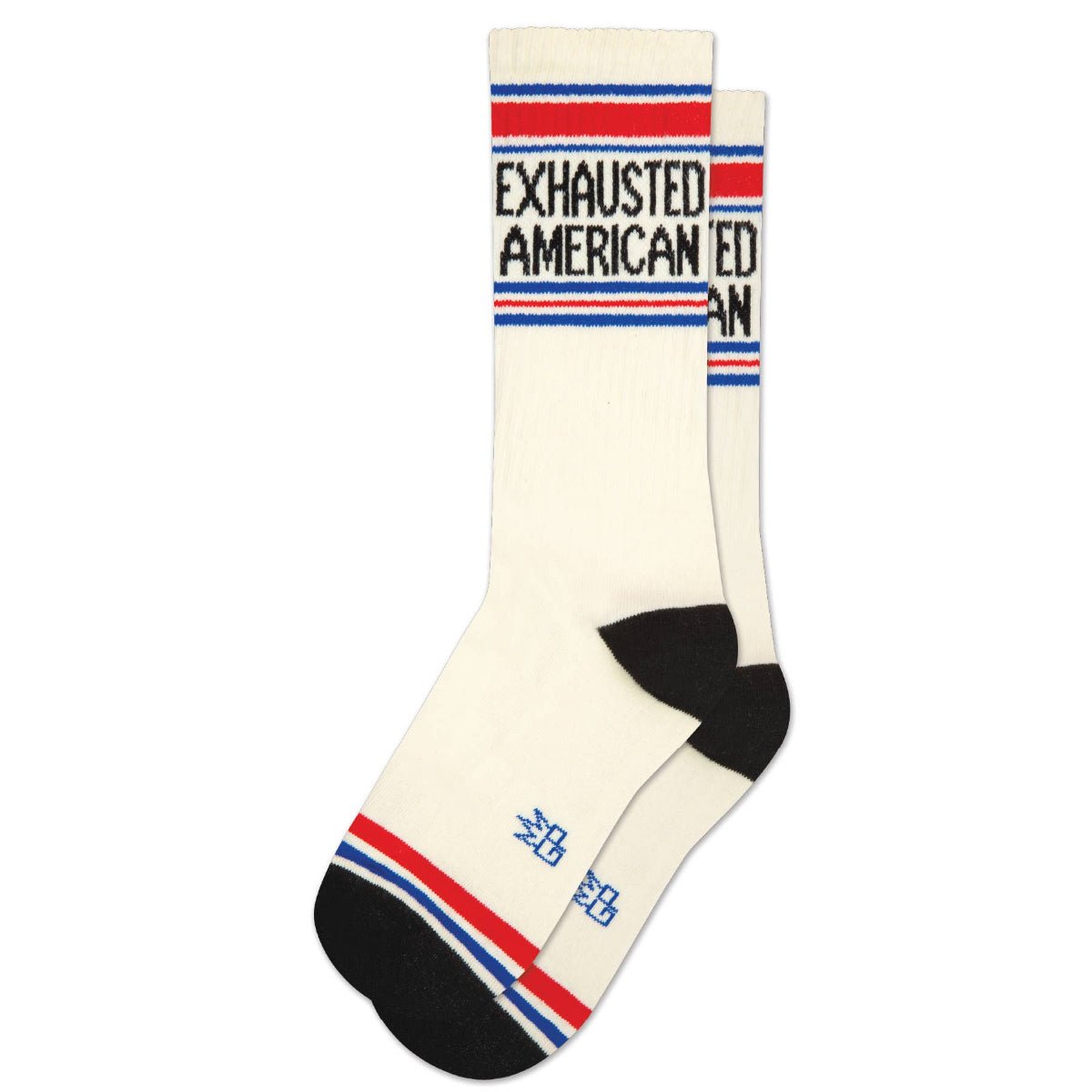 Exhausted American Gym Crew Socks - Twirls + Twigs