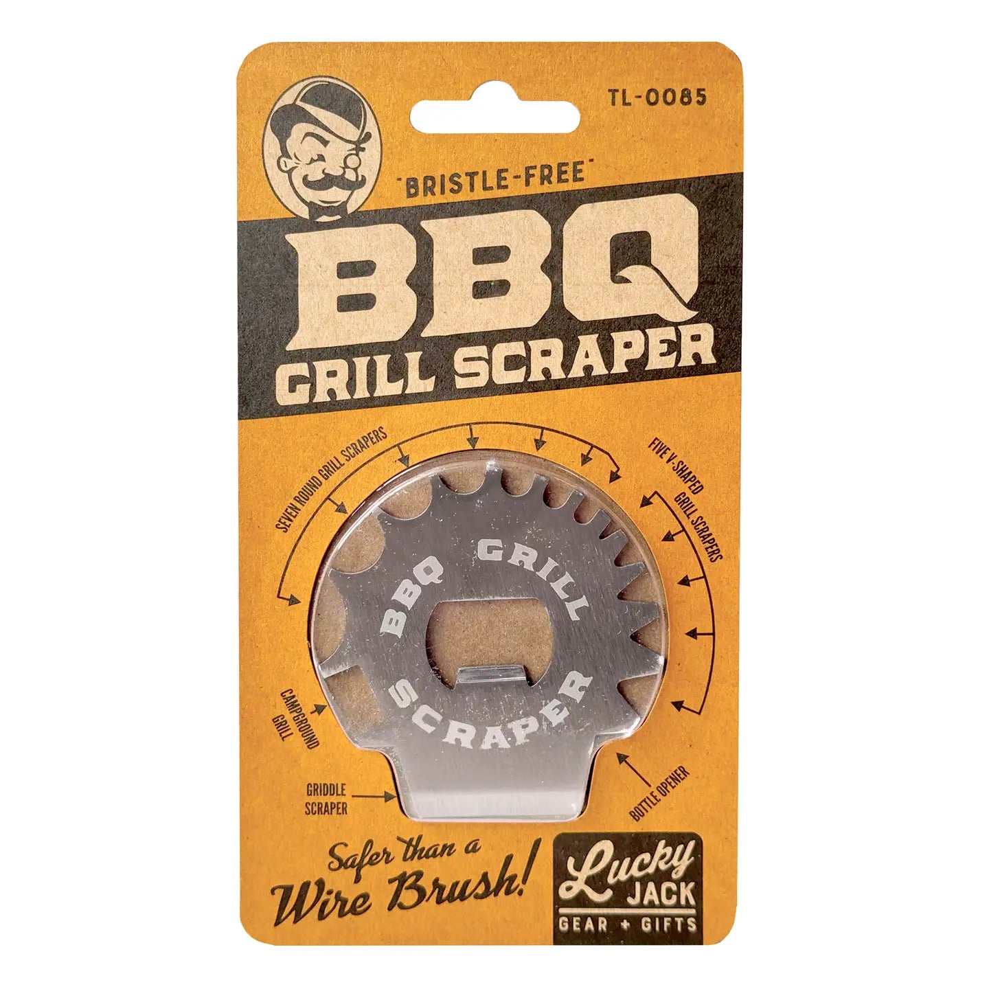 Universal Grill Scraper – Bristle - Free Bbq Tool - Twirls + Twigs