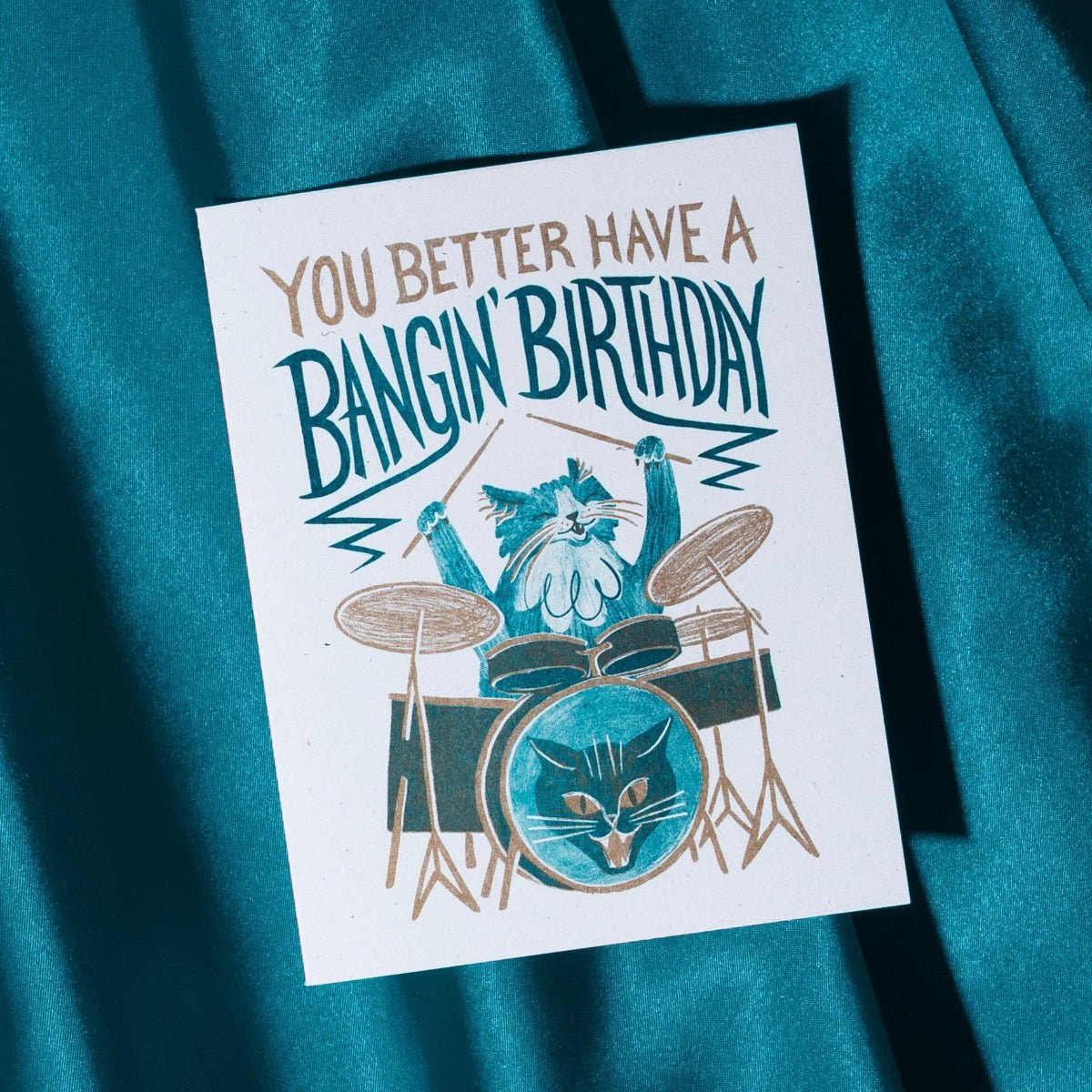 Bangin' Birthday - Risograph Card - Twirls + Twigs