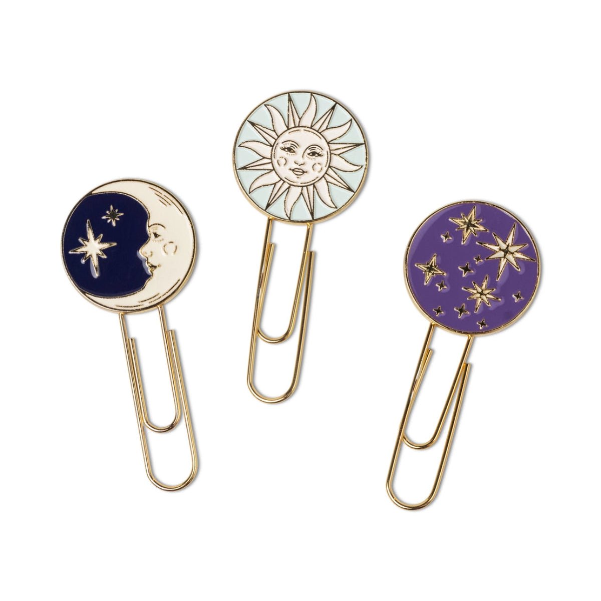 Set of 3 Paperclips - Celestial - Twirls + Twigs