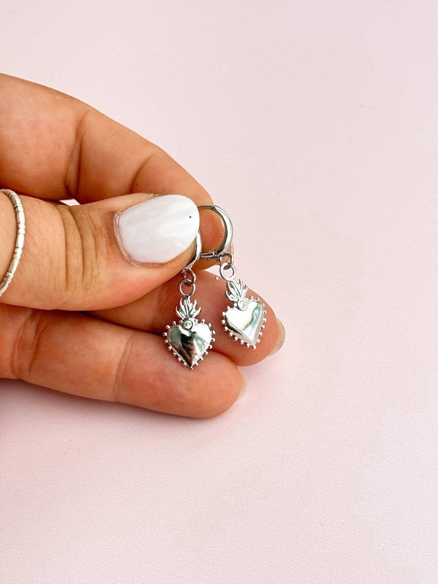Aphrodite Huggies: Silver - Twirls + Twigs
