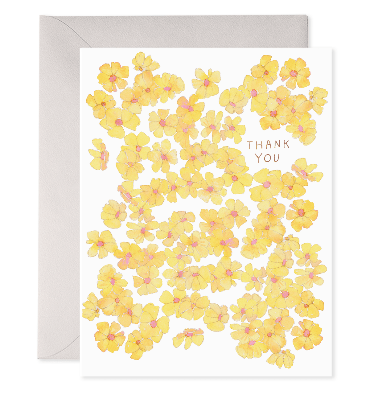 Yellow Flowers Greeting Card - Twirls + Twigs
