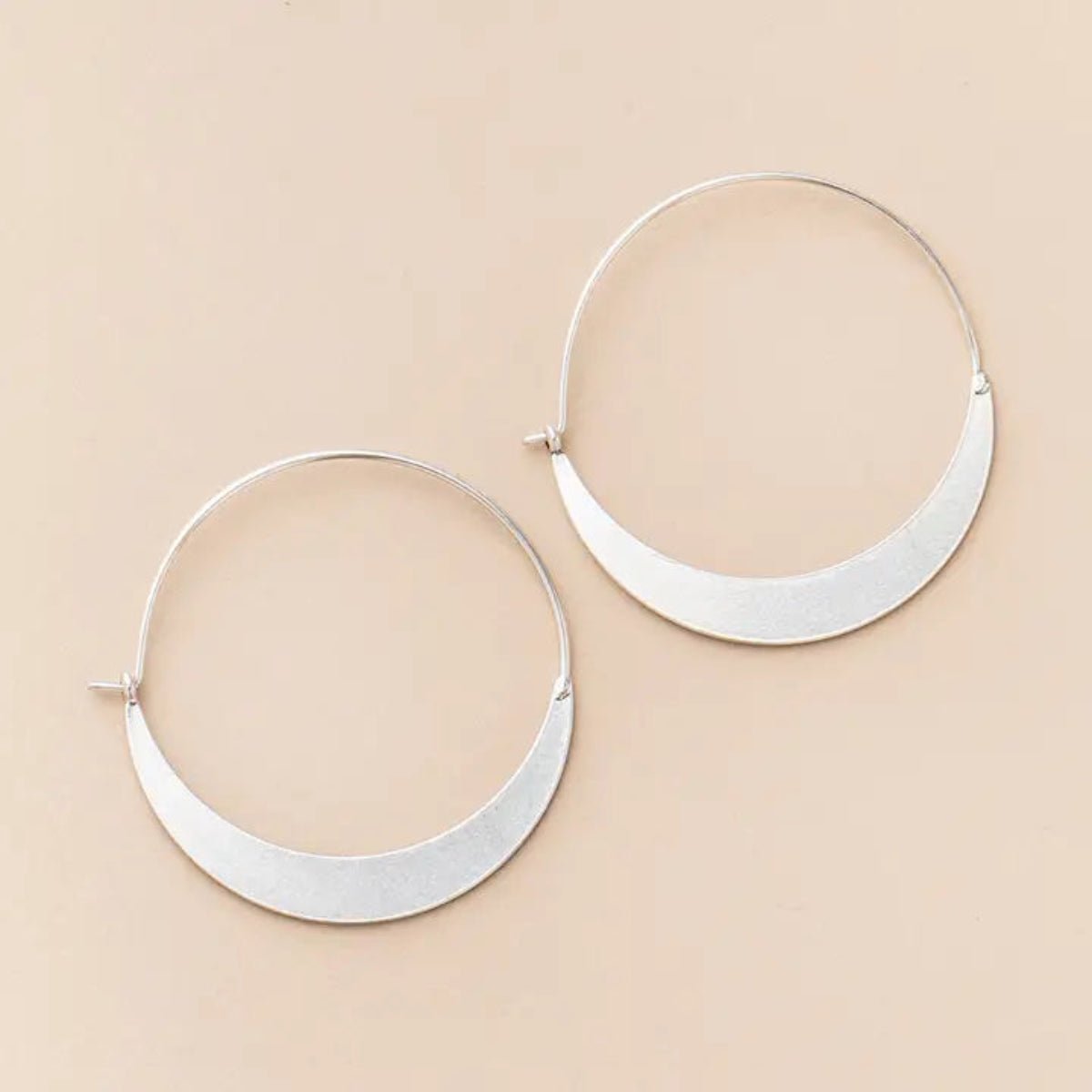Refined Earring Collection - Crescent Hoop/Silver - Twirls + Twigs