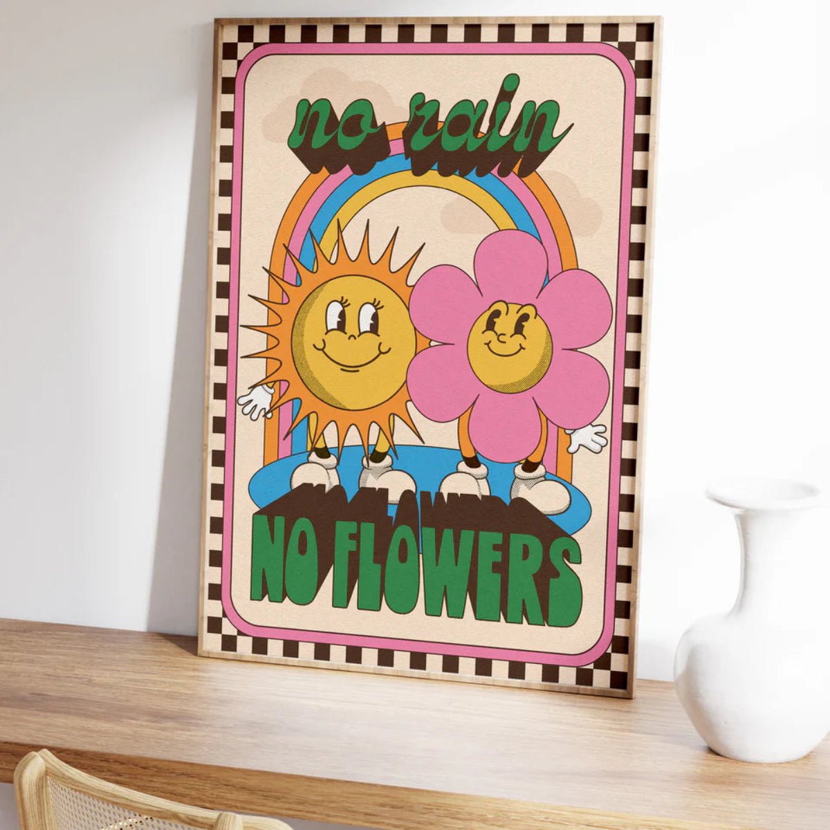 No Rain No Flowers - 11x14 - Twirls + Twigs
