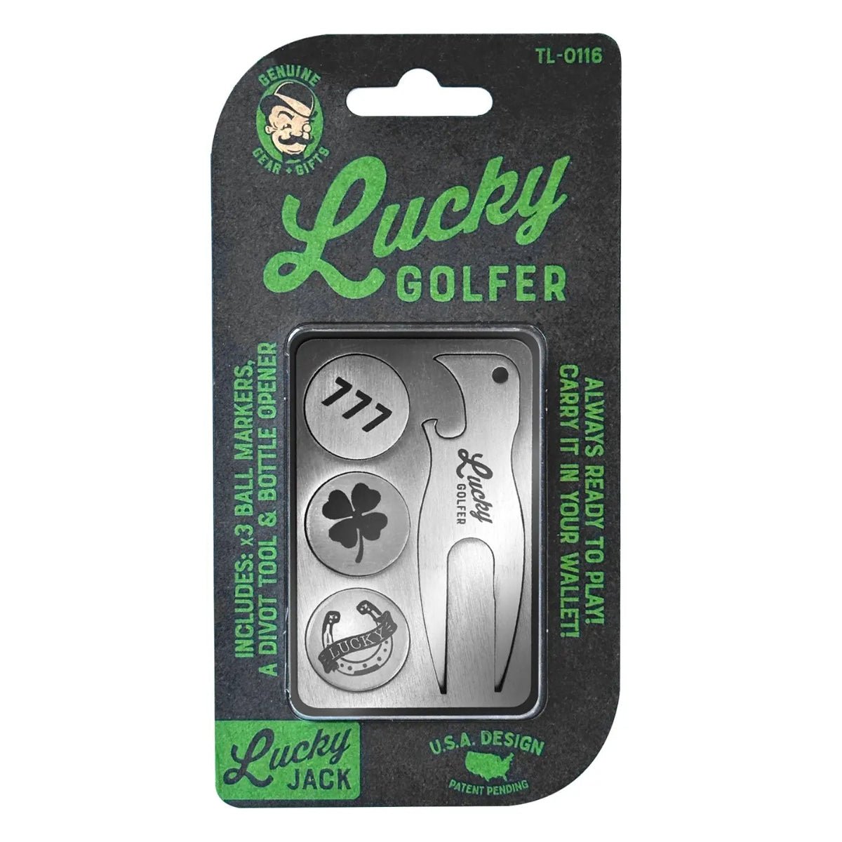 Lucky Golfer Adventure Card – Golf Multi - Tool - Twirls + Twigs