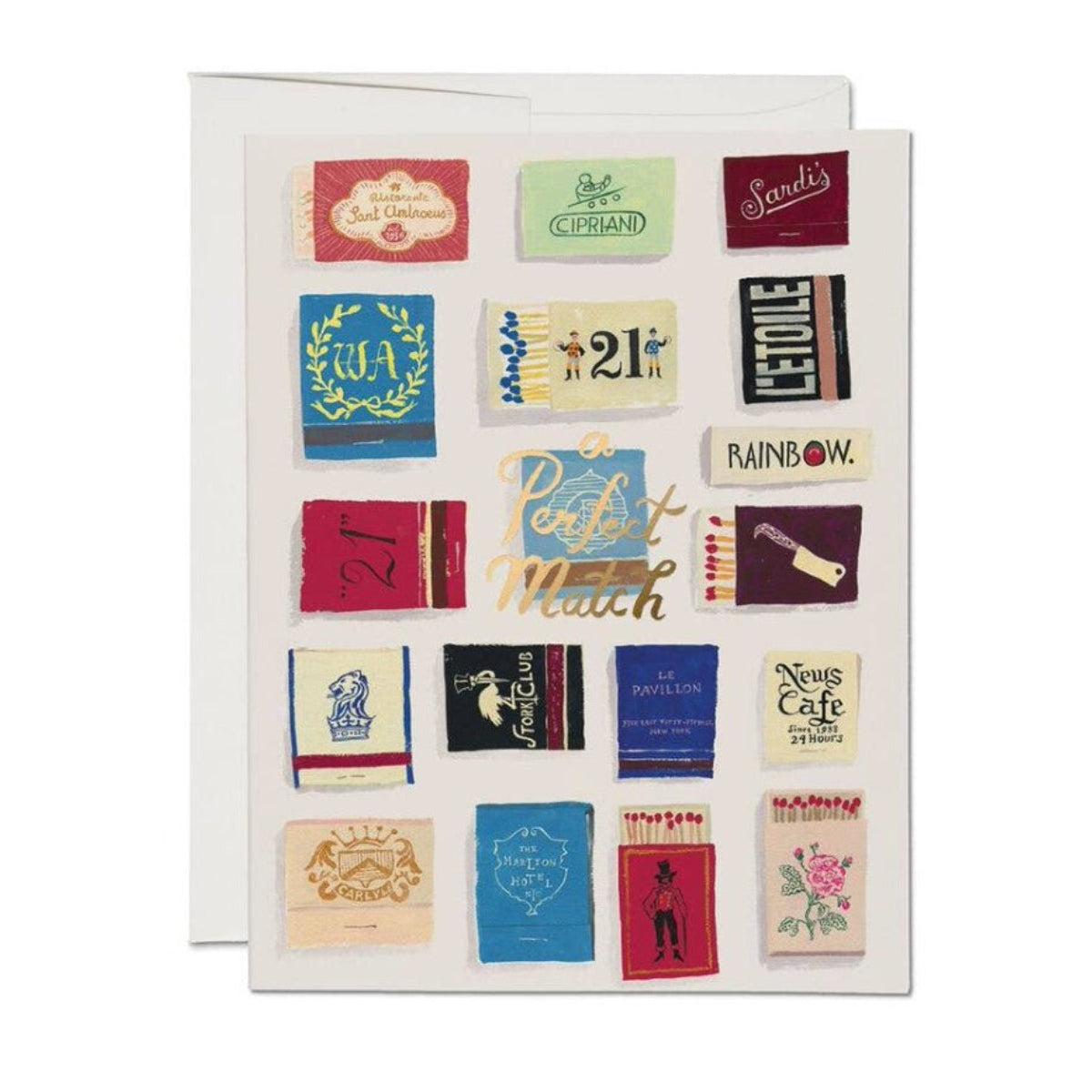 Matches Love Greeting Card - Twirls + Twigs