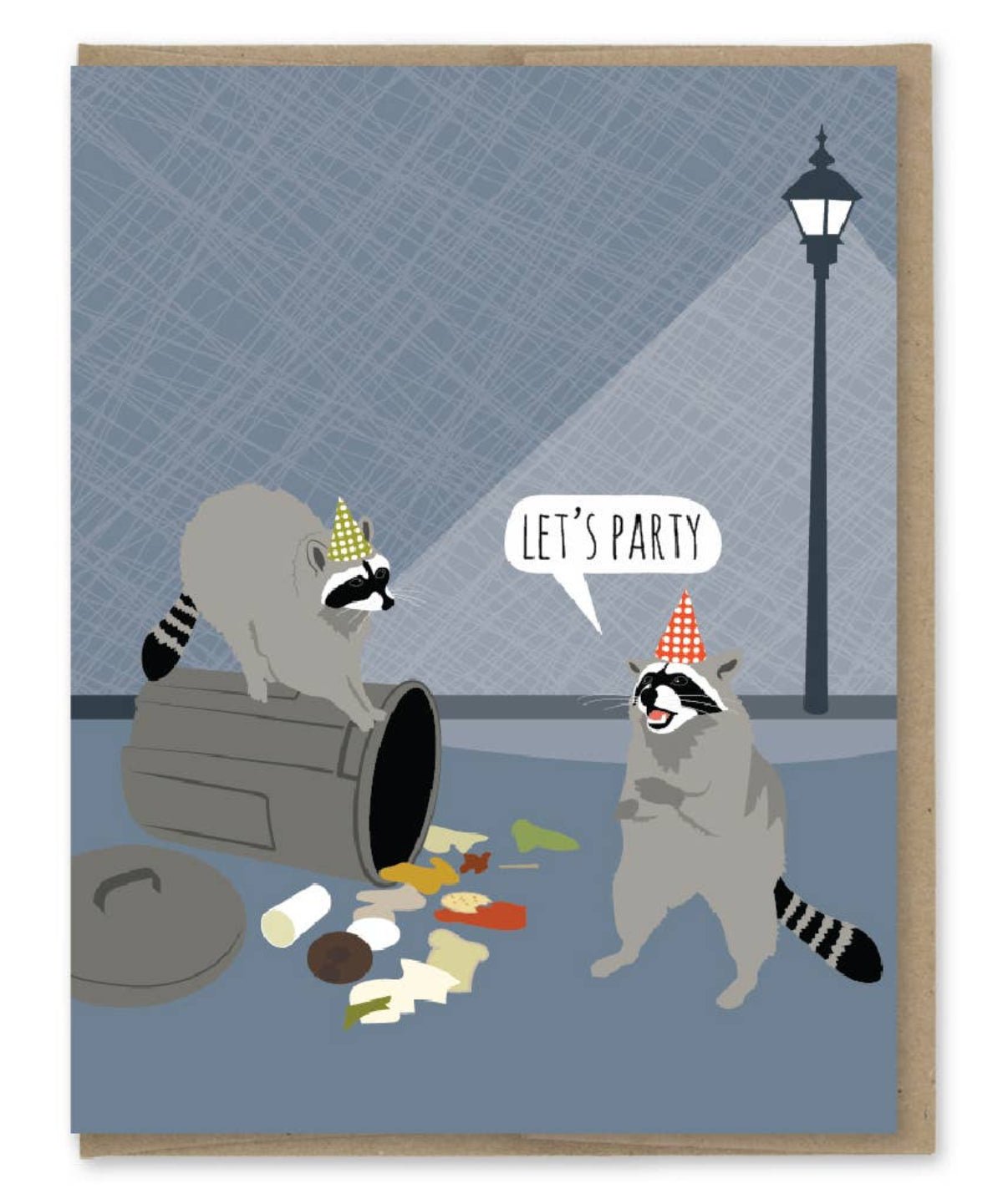 Raccoon Party Birthday Card - Twirls + Twigs