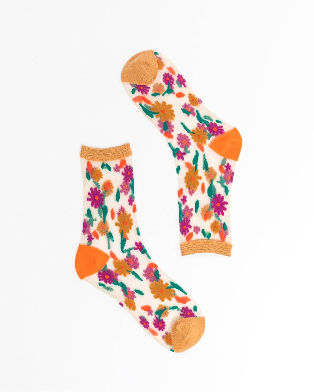 Ditsy Floral Sheer Ankle Sock - Twirls + Twigs