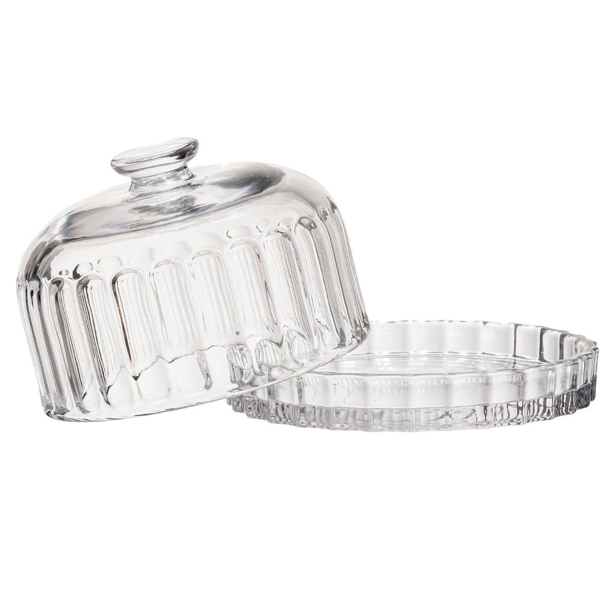 Glass Dessert Dish with Lid - Twirls + Twigs