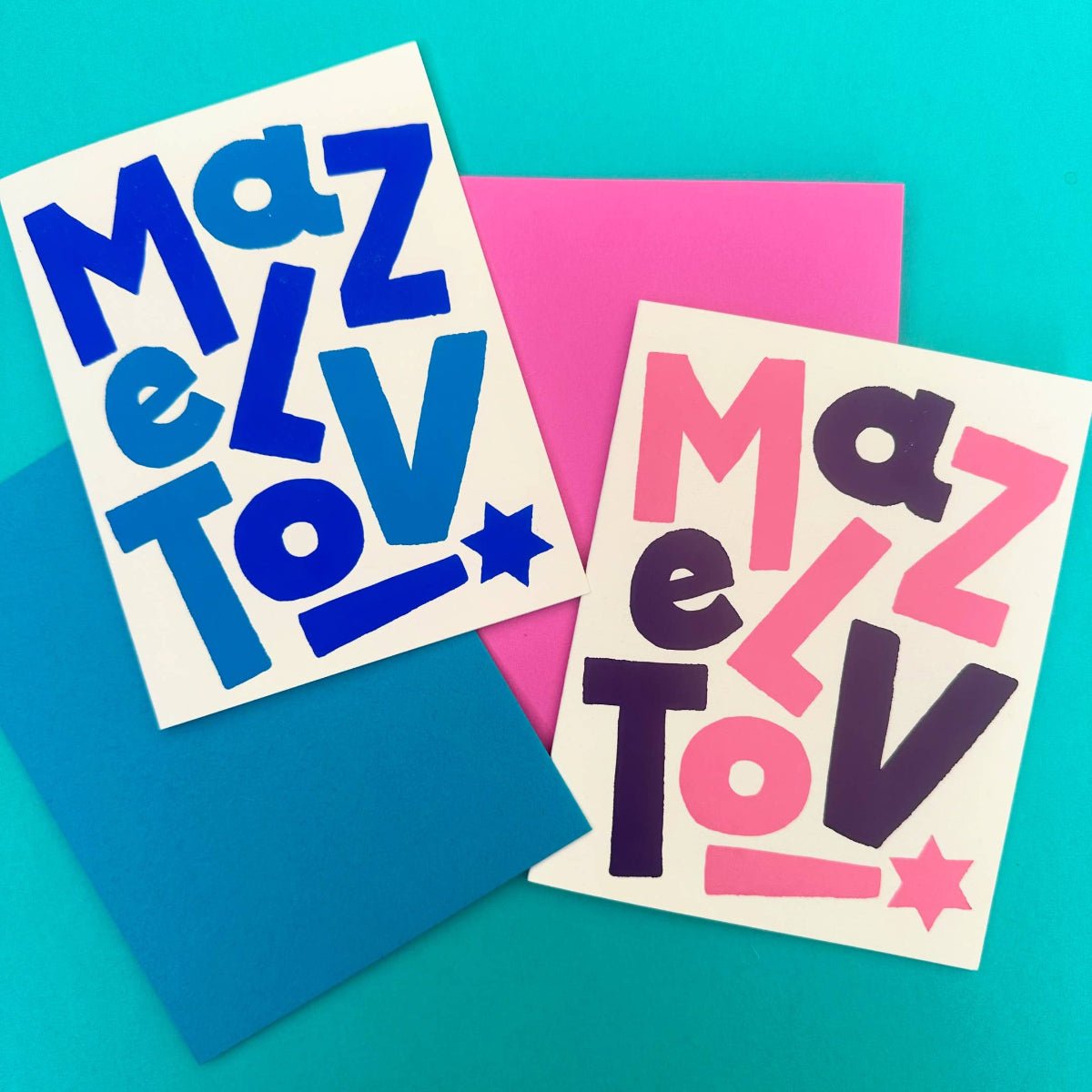 Mazel Tov! Blue Bar Mitzvah Card - Twirls + Twigs