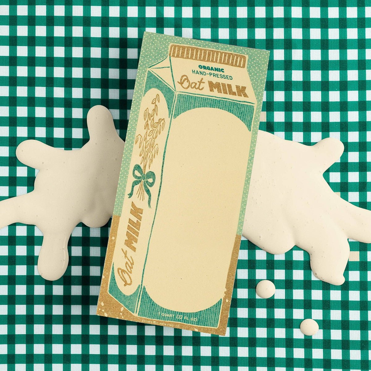 Oat Milk - Risograph Notepad - Twirls + Twigs