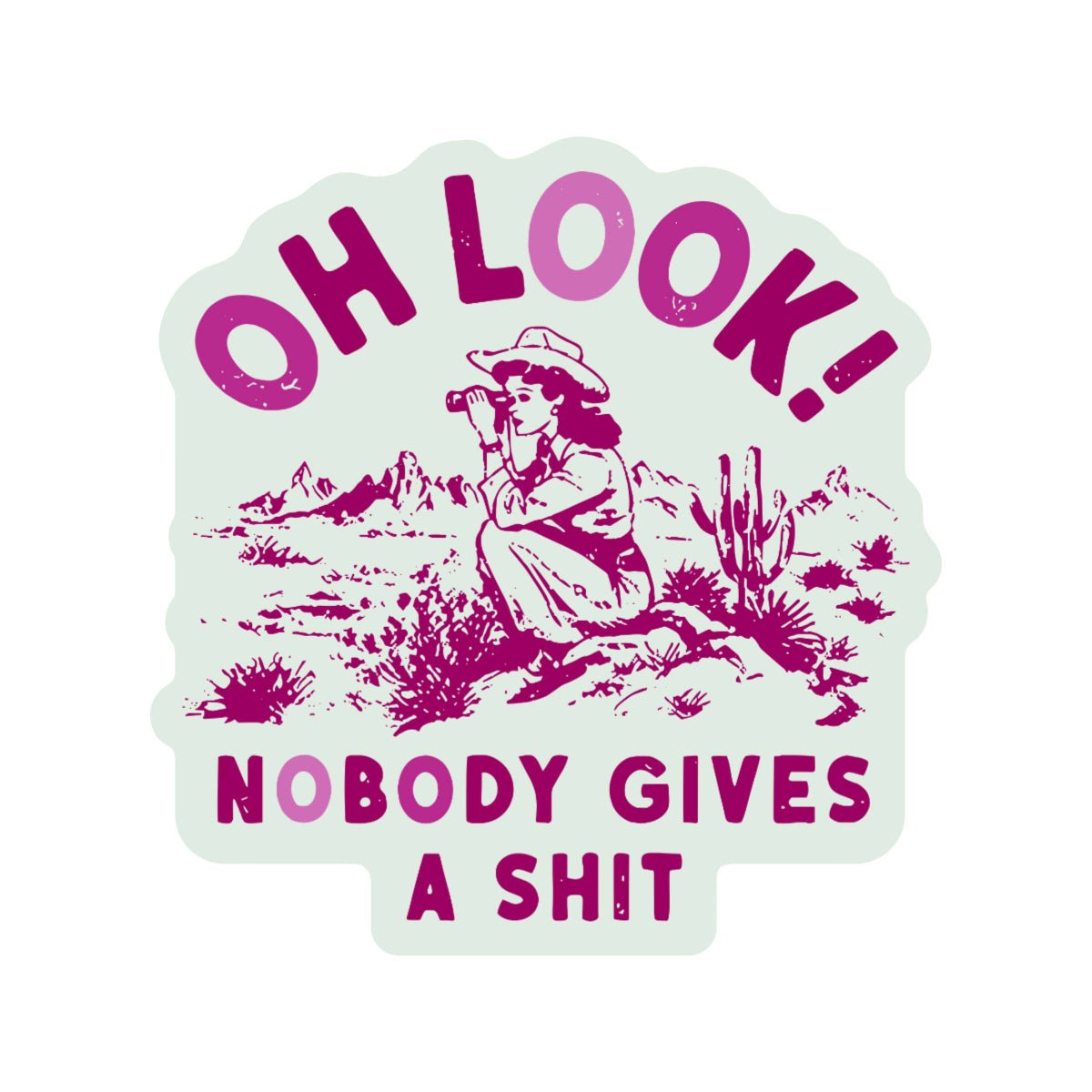 Funny Swear Cowgirl Nature Shit Vinyl Sticker - Twirls + Twigs