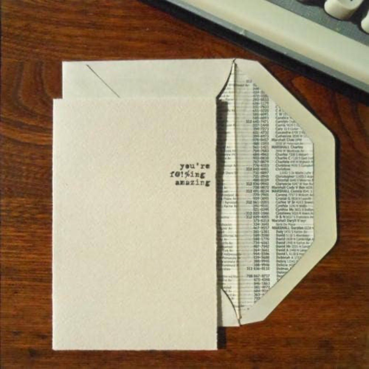 F@!%ing Amazing Card: Euro size 3.35" x 5.12" - Twirls + Twigs
