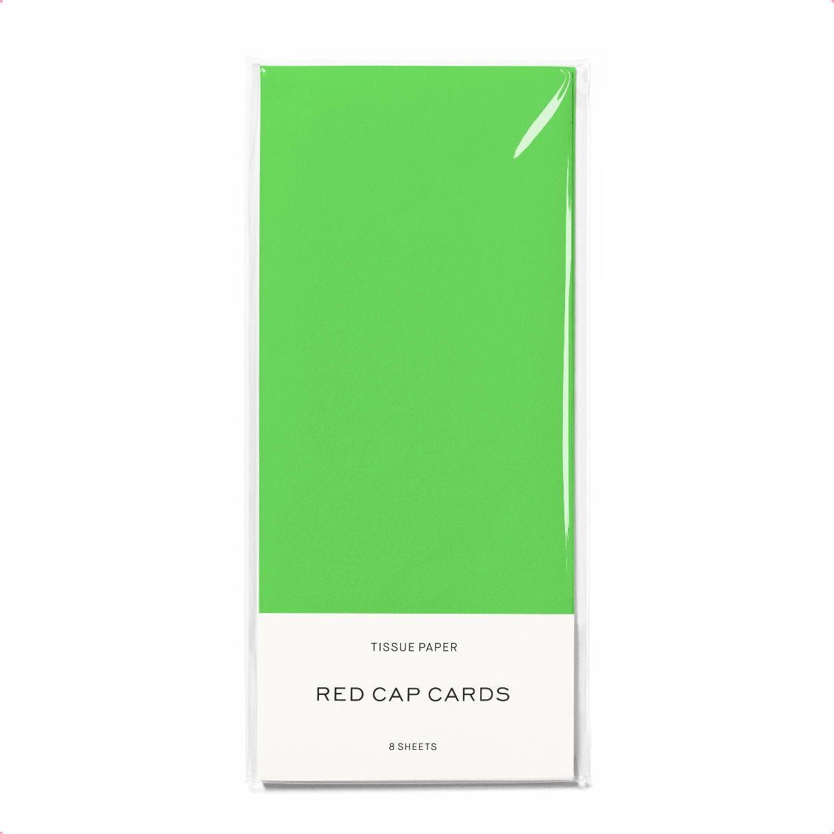 Neon Green Tissue Paper: 8 Sheets - Twirls + Twigs