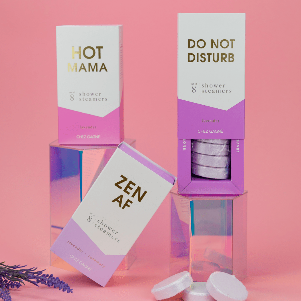 Hot Mama Shower Steamers - Lavender - Mother's Day Gift Set - Twirls + Twigs