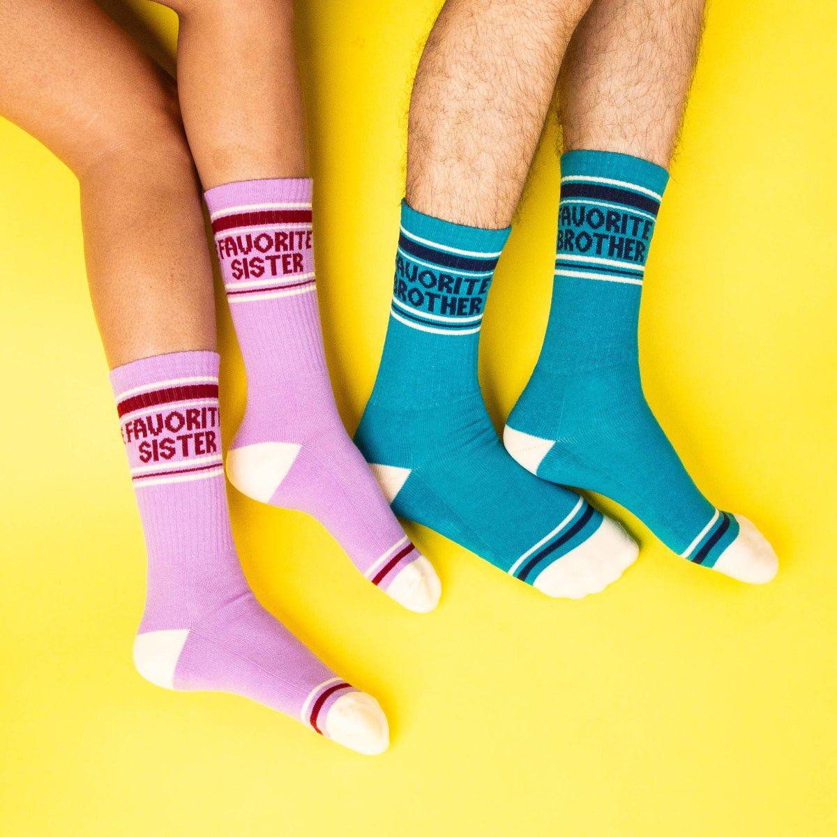 Favorite Brother Gym Crew Socks - Twirls + Twigs