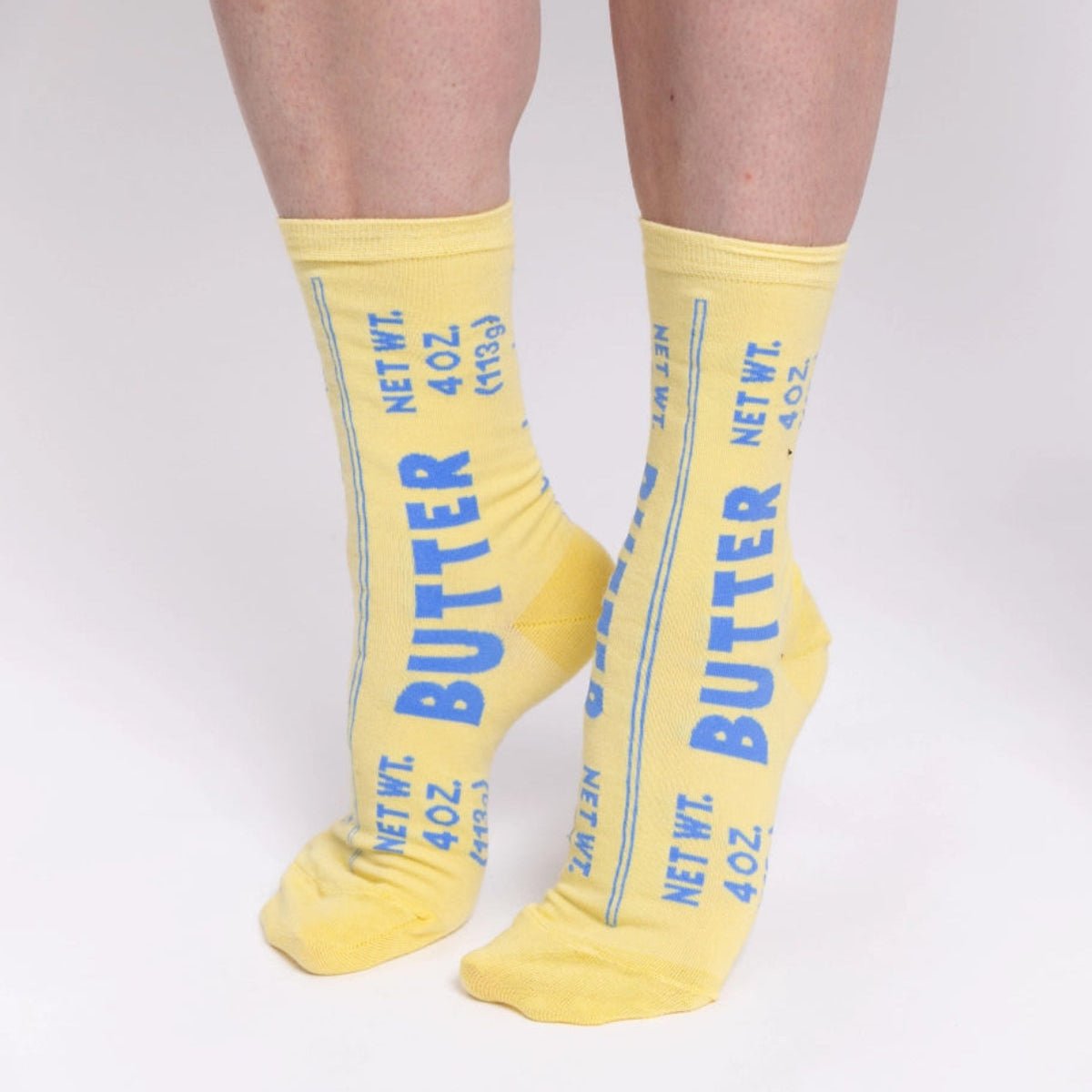Butter Socks - Butter Foodie Gift Large Crew Socks - Twirls + Twigs
