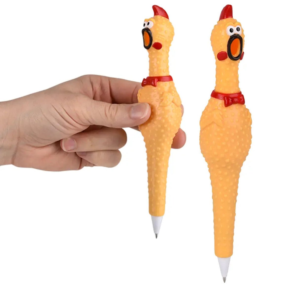 (T) 7" Rubber Chicken Pen - Twirls + Twigs