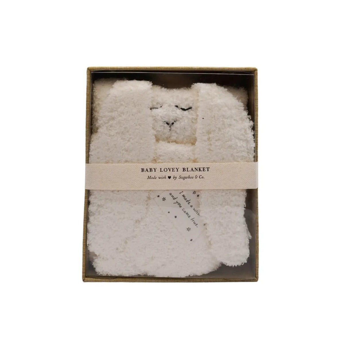 "I Made A Wish and You Came True." Bunny Baby Lovey Blanket - Twirls + Twigs