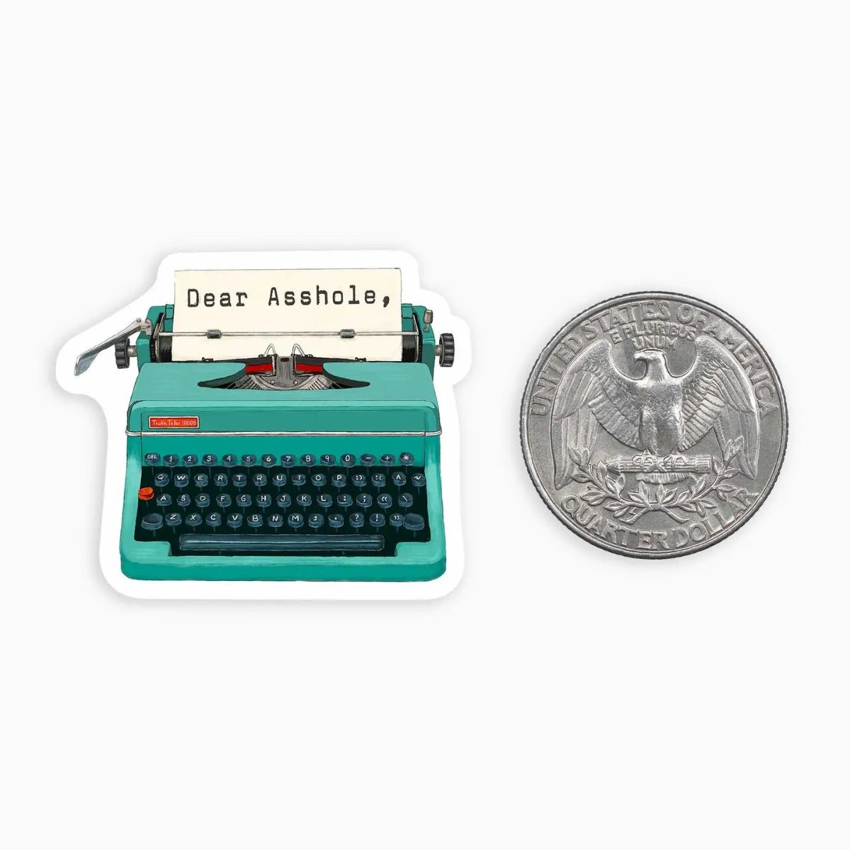 Dear Asshole - Mini Sticker - Twirls + Twigs