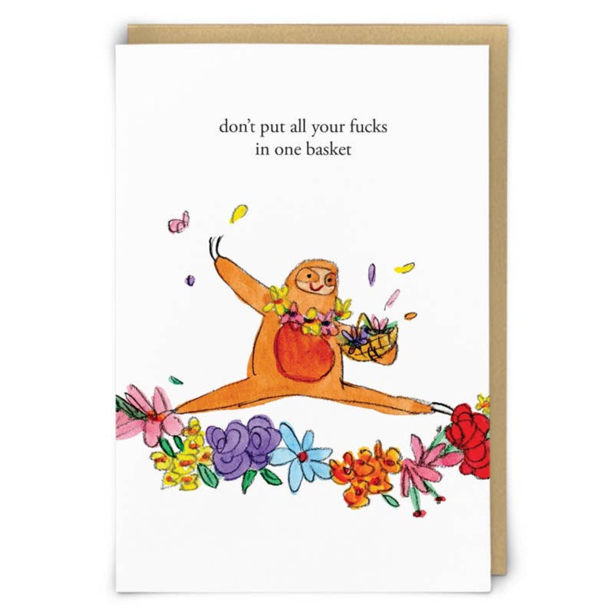 Basket Greeting Card - Twirls + Twigs