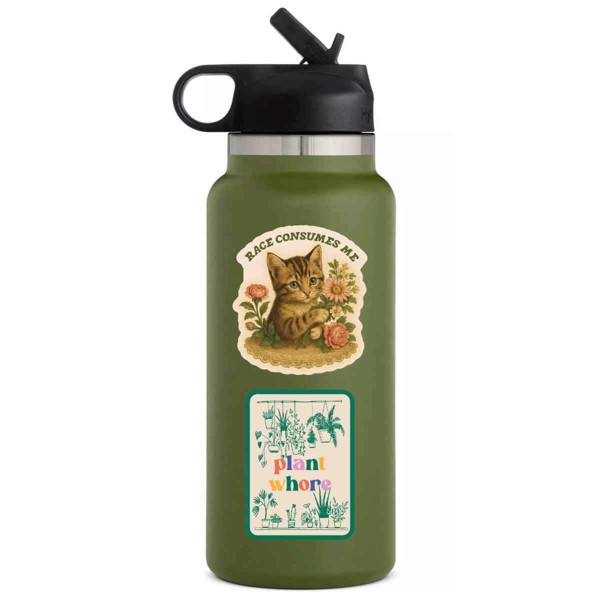 Feisty Kitty Cat Sarcastic Cute High Quality Vinyl Sticker - Twirls + Twigs
