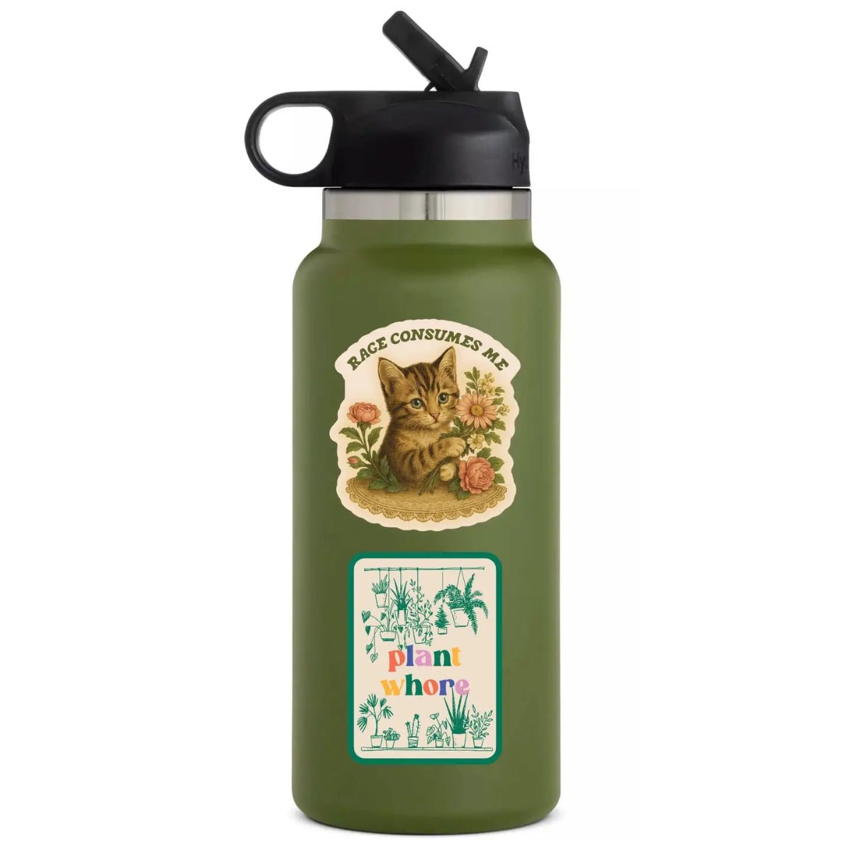 Feisty Kitty Cat Sarcastic Cute High Quality Vinyl Sticker - Twirls + Twigs