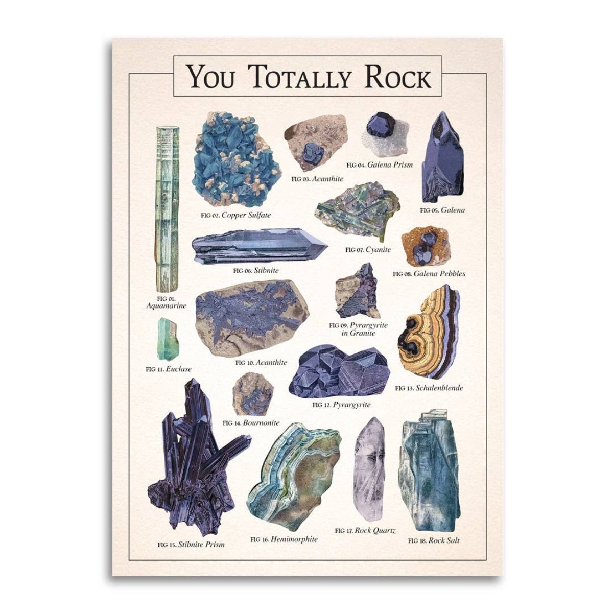 You Totally Rock - Punny Vintage Thank You Card - Twirls + Twigs