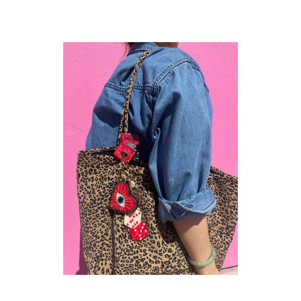 Hand-painted Lucky Lighter Bag Charm + Keychain - Twirls + Twigs