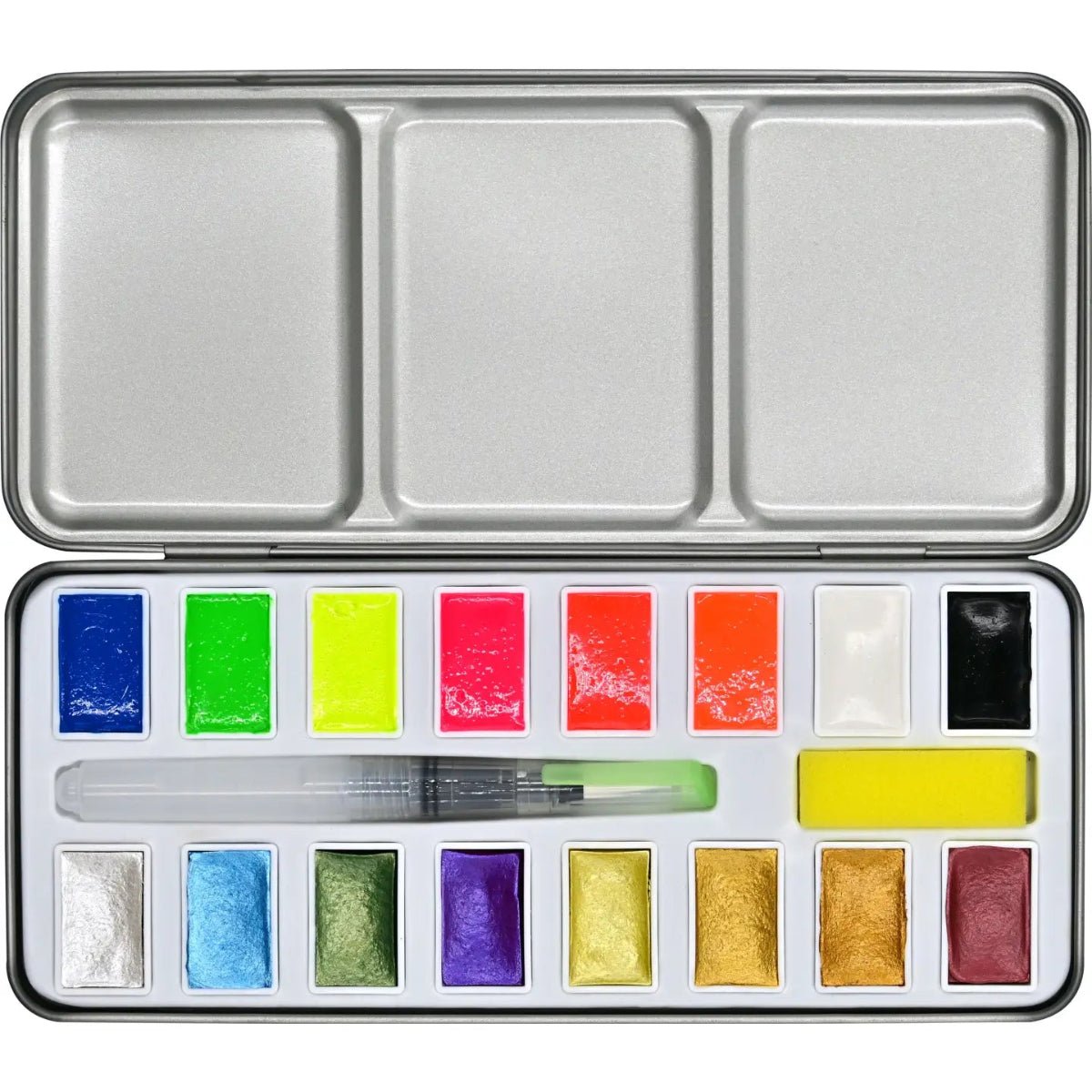 Studio Series Metallic & Neon Watercolor Paint Set (Set of 18 Colors) - Twirls + Twigs
