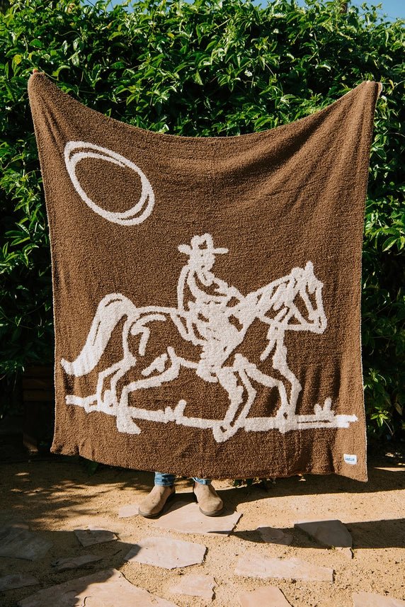 Drifter Plush Throw - Leather Brown - Twirls + Twigs