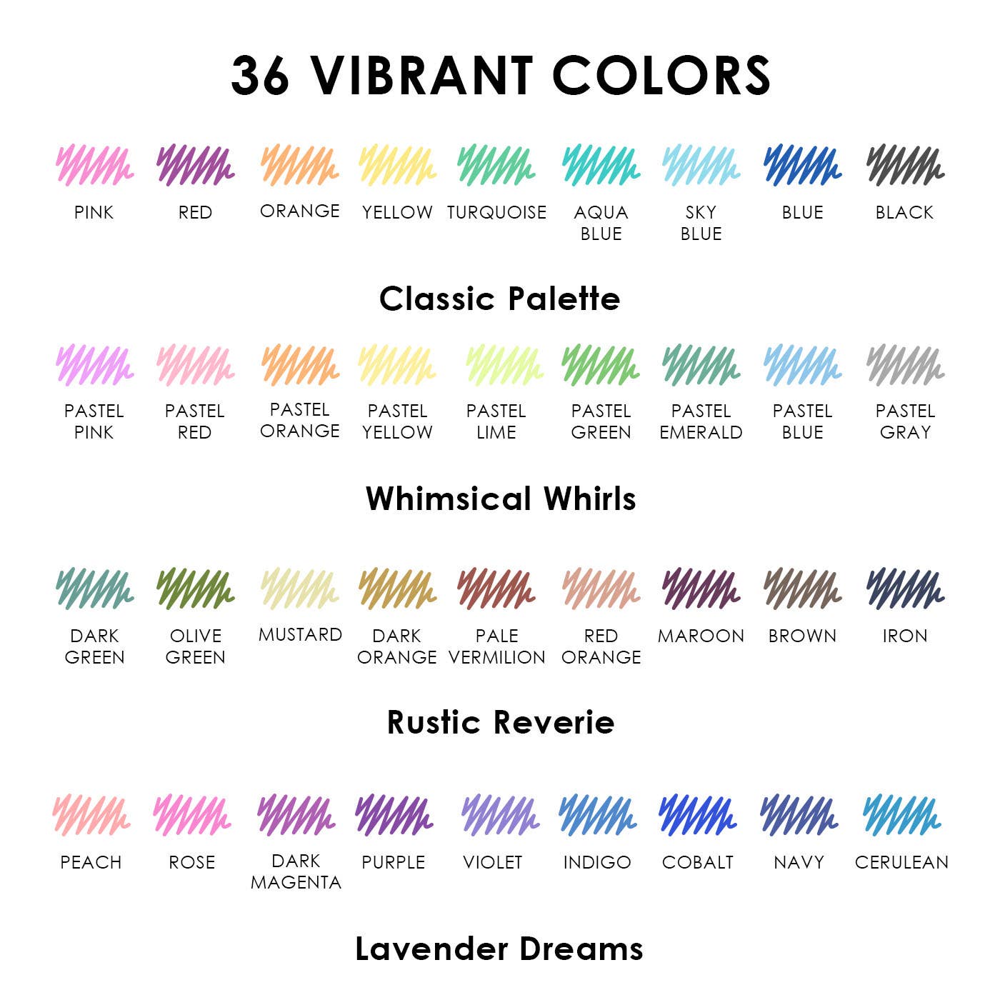 Medium Point Erasable Gel Pen Set: Whimsical Whirls of 9 - Twirls + Twigs