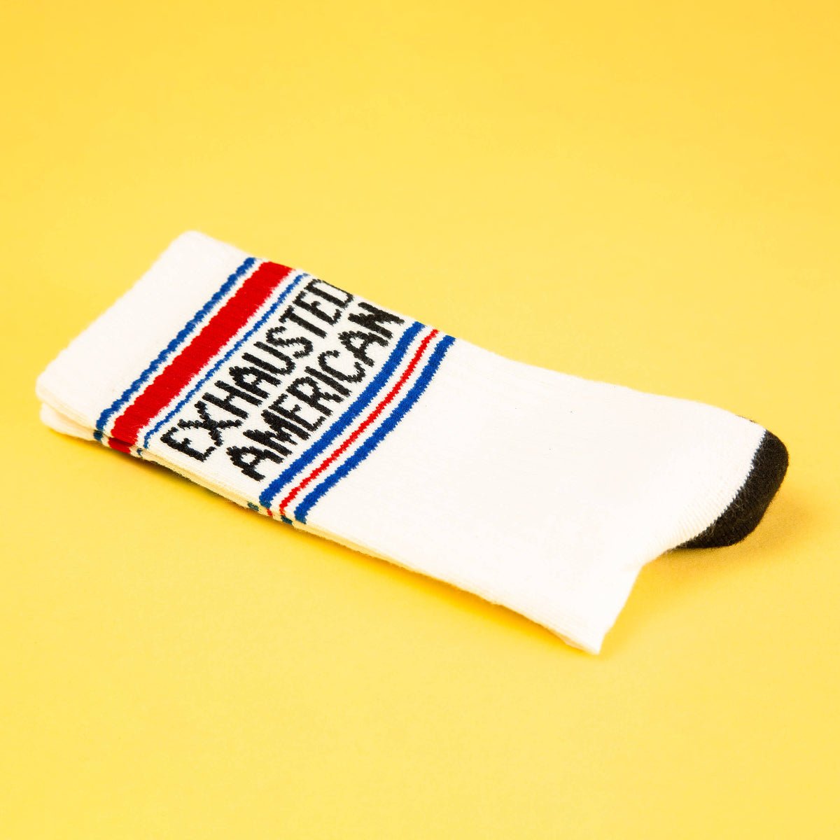 Exhausted American Gym Crew Socks - Twirls + Twigs