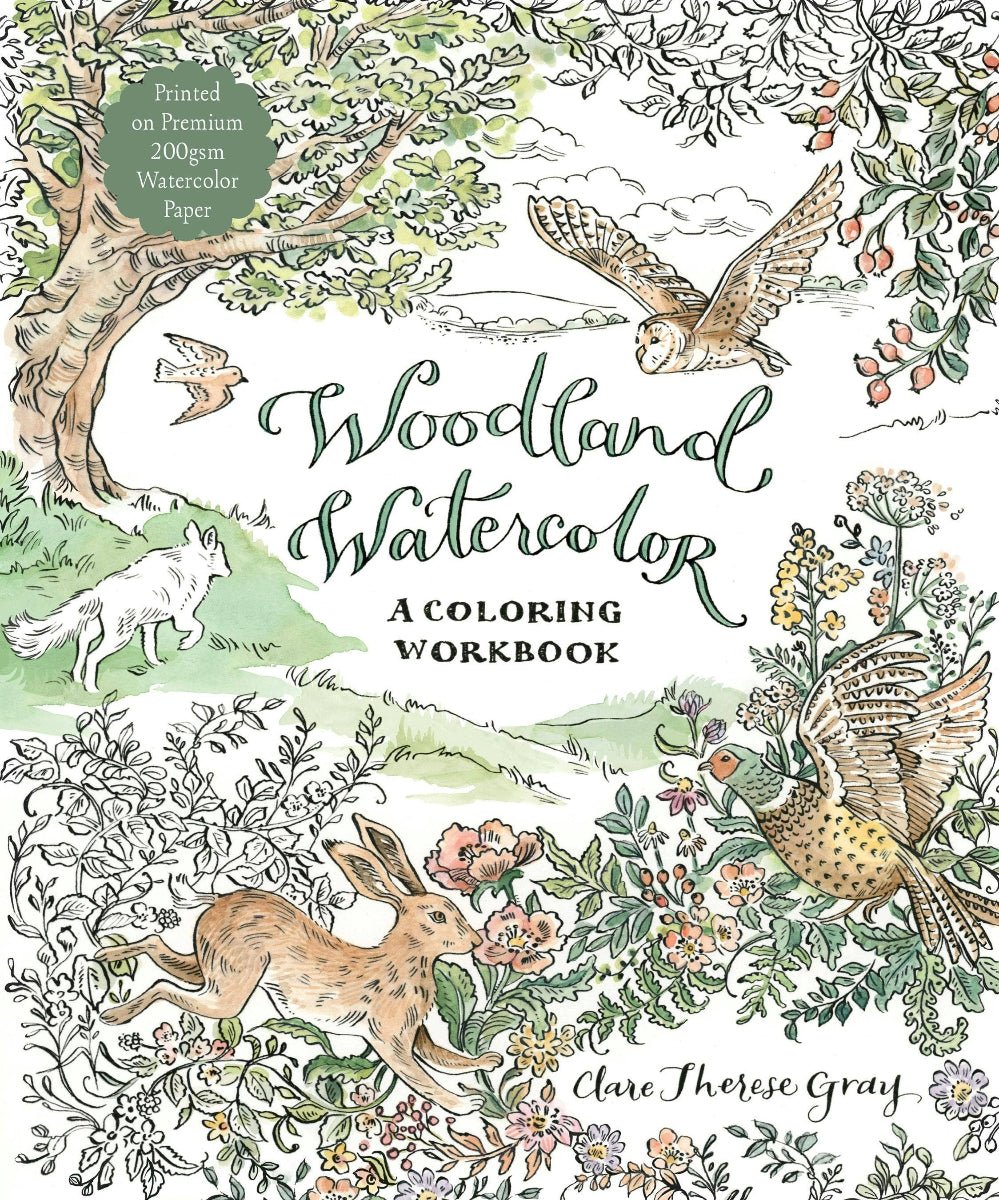 Woodland Watercolor: A Coloring Workbook - Twirls + Twigs