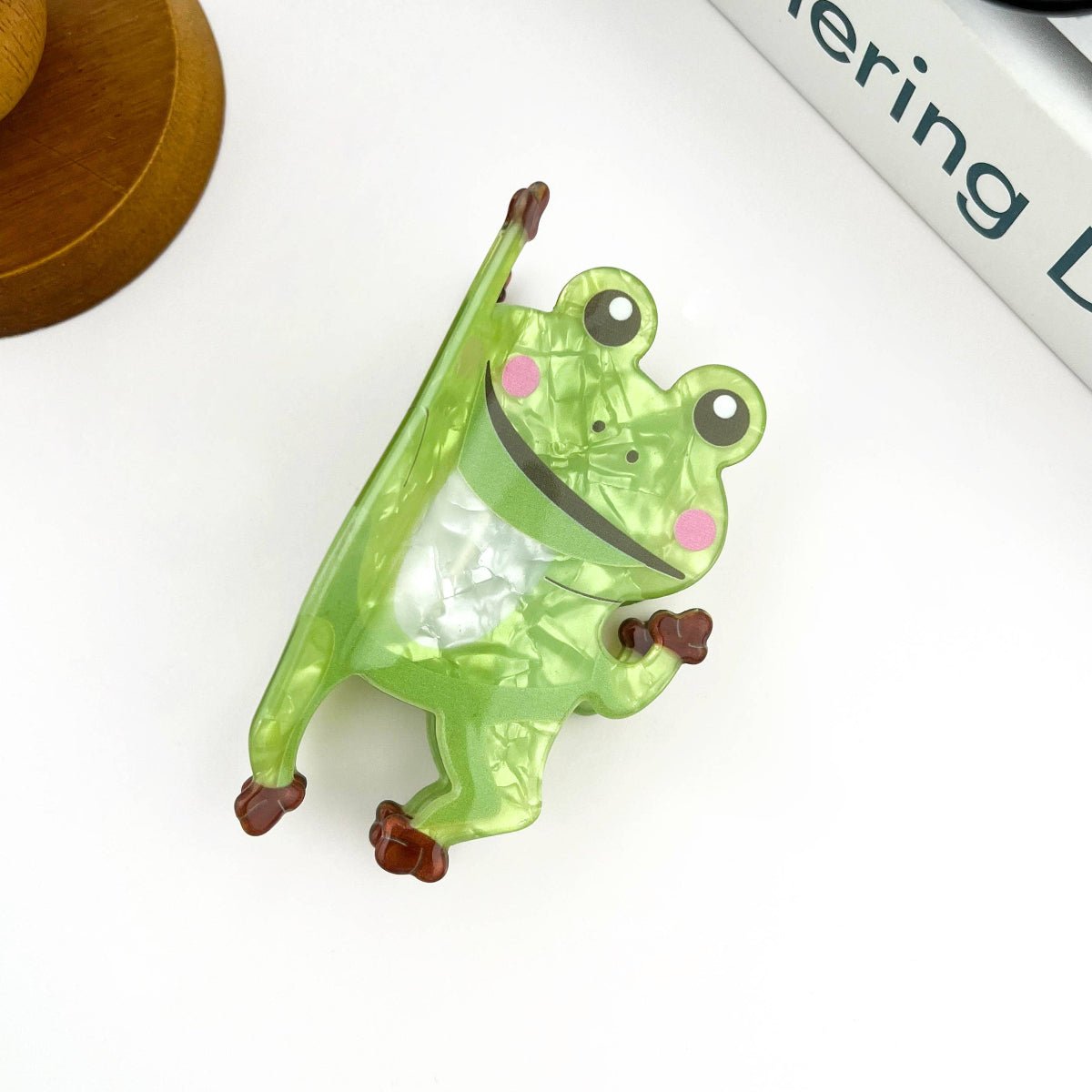 Funny Frog Claw Clip: B - Twirls + Twigs